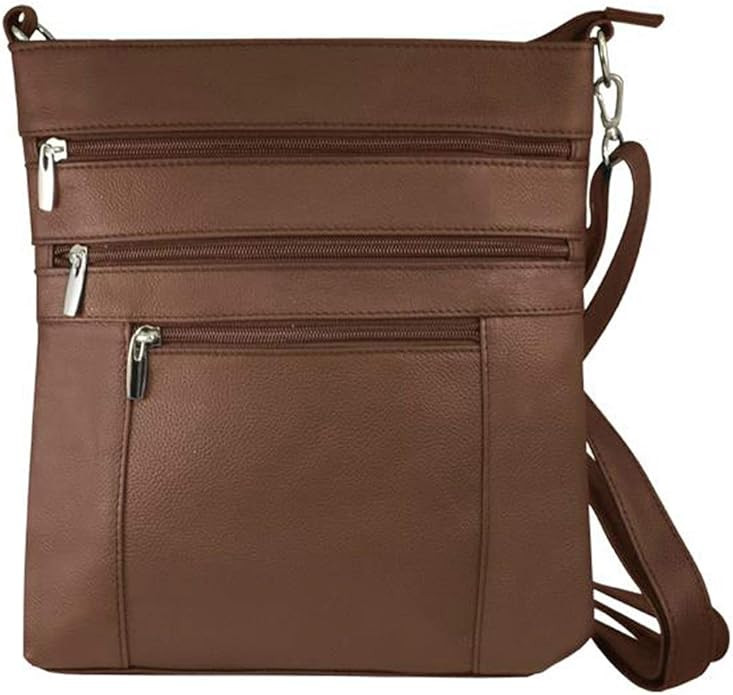 Amazon.com: SILVERFEVER Crossbody Leather Shoulder Cross Body Messenger Bag Ipad Compatible For M... | Amazon (US)