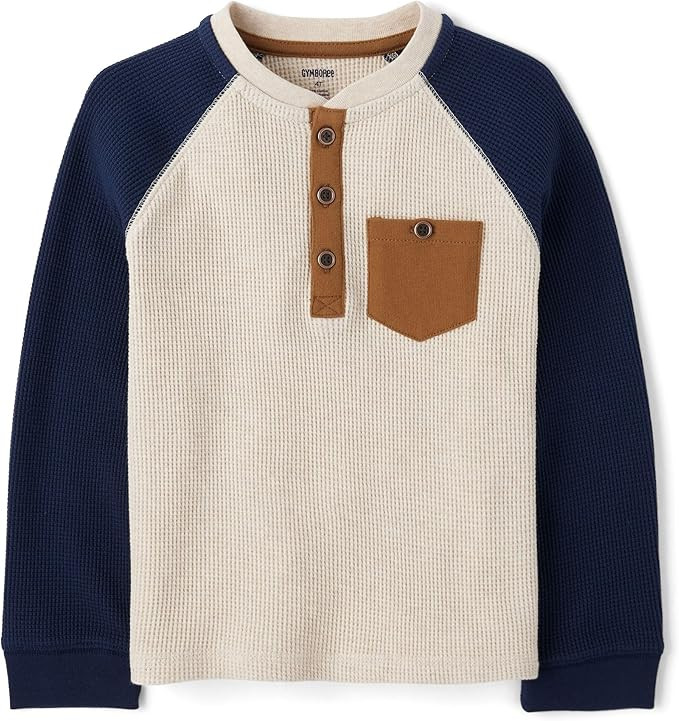Gymboree Boys and Toddler Long Sleeve Thermal Henley Shirt | Amazon (US)