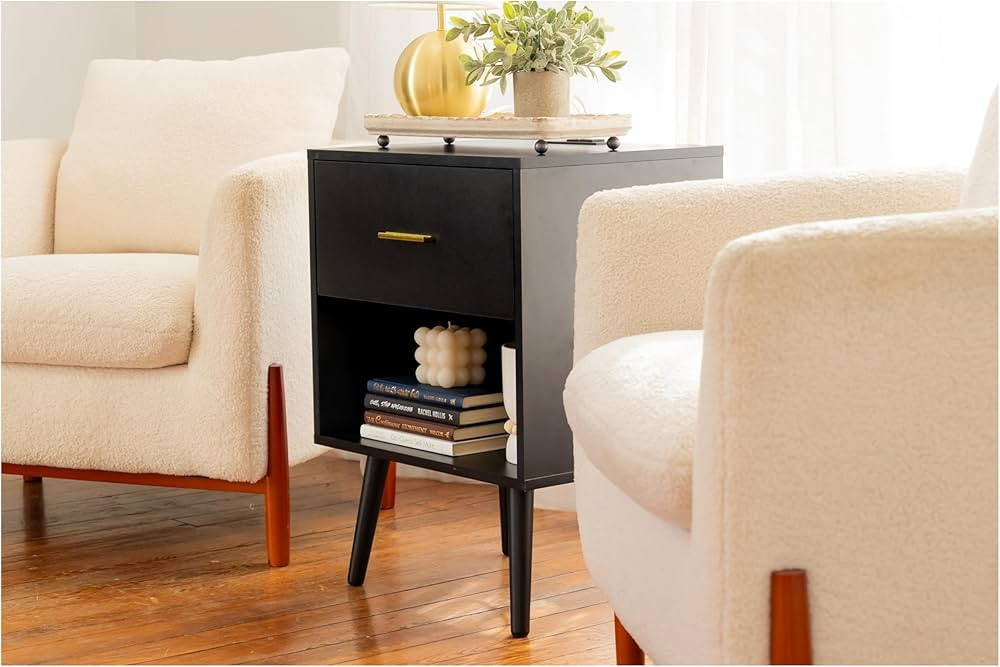 Nighstand Power Station, Nightstand with Charger Station, Bedside Table, Nighstands with Charging... | Amazon (US)