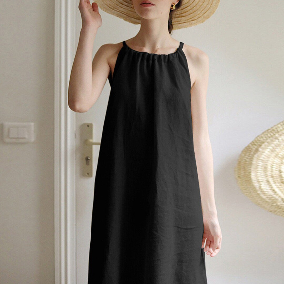 Black Linen dress, linen clothing, Maternity linen dress, Summer dress, Linen loose fitting MAXI ... | Etsy (CAD)