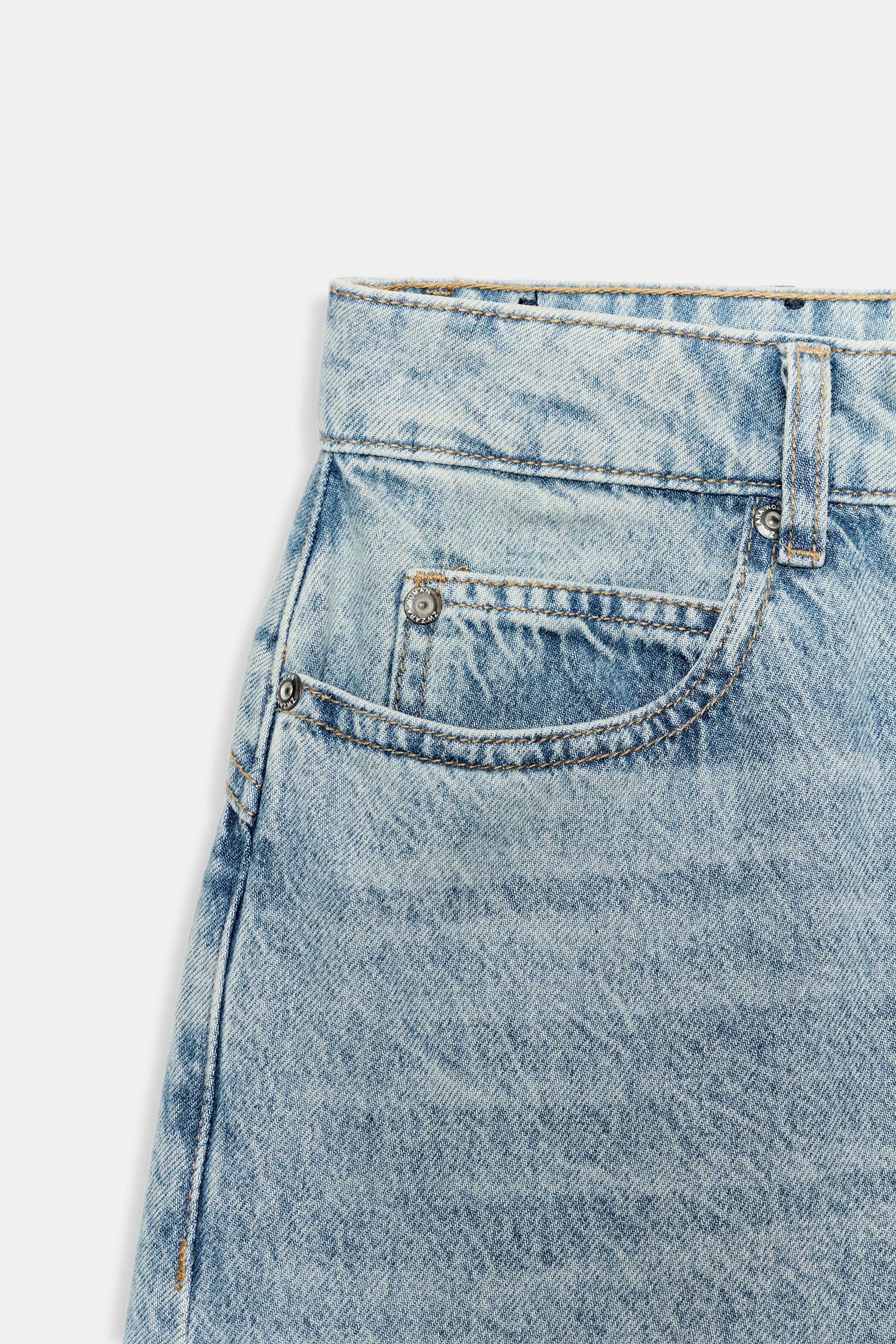 ZW COLLECTION MID-RISE LOOSE BARREL JEANS | Zara US