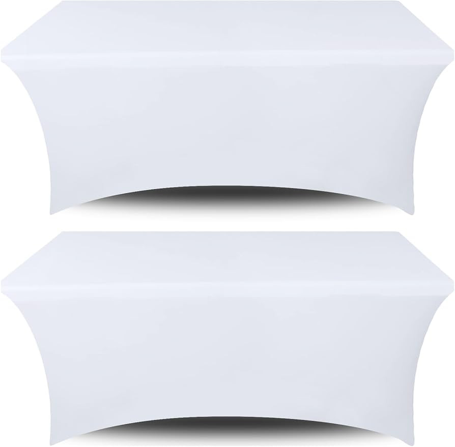 Stretch Spandex Table Covers 6FT, Pack of 2 Fitted Tablecloths for Rectangle Tables, Stretchy Wri... | Amazon (US)