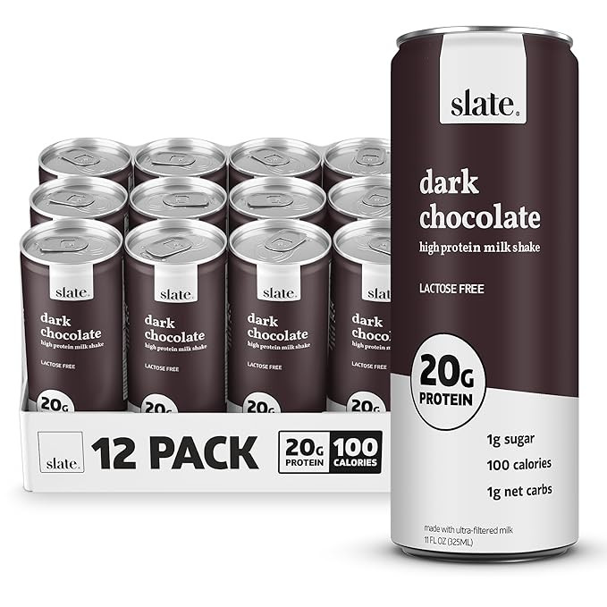 Slate Milk - High Protein Milk Shake - Chocolate Variety Pack - Chocolate, Dark Chocolate, Mocha ... | Amazon (US)