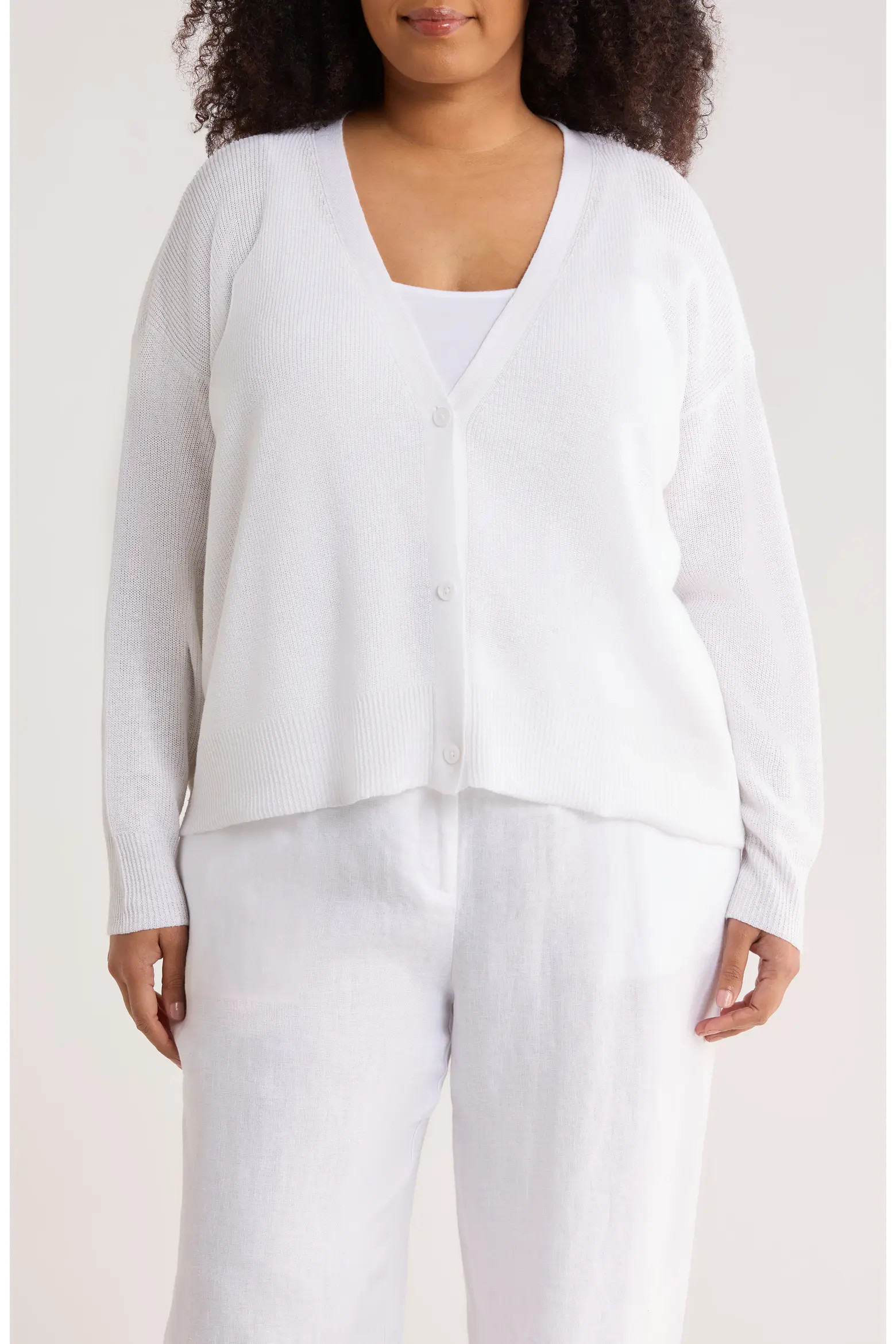V-Neck Organic Linen & Organic Cotton Cardigan (Women) | Nordstrom | Nordstrom