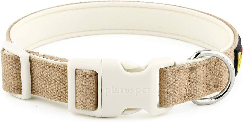 Plutus Pet Cotton Dog Collar, Heavy Duty Collar with Soft Padding, Adjustable and Comfortable for... | Amazon (US)