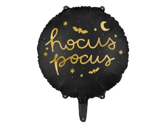 Black Halloween Balloon, Foil Balloon Hocus Pocus, 35 cm, Halloween Decorations, Kids Halloween P... | Etsy (US)
