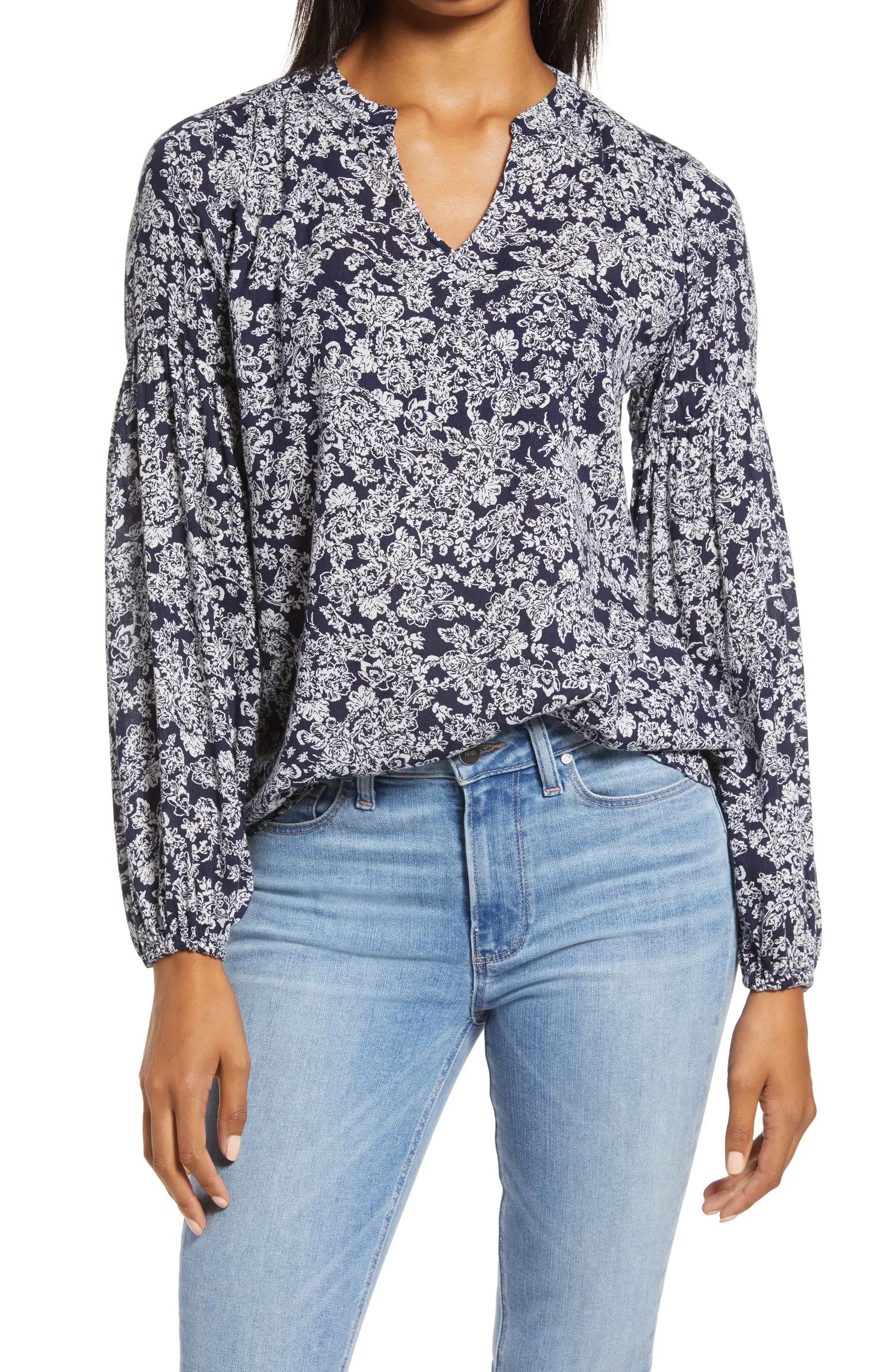 Split Neck Blouse | Nordstrom