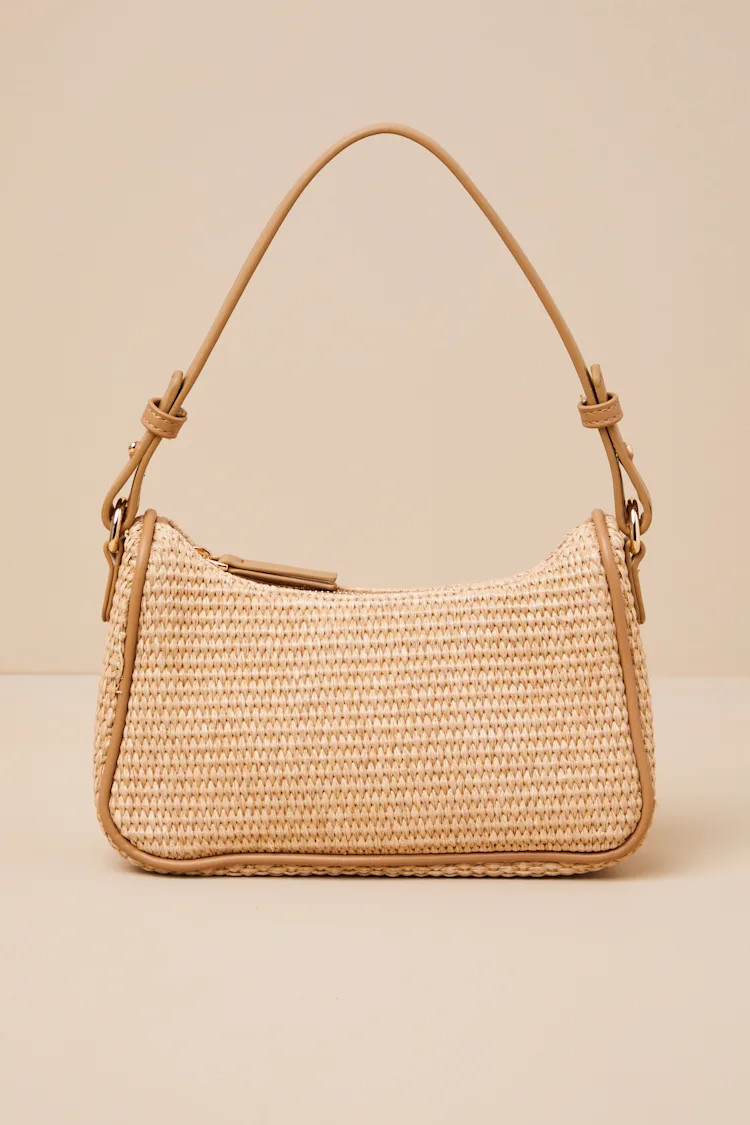 Tailani Beige Raffia Shoulder Bag | Lulus