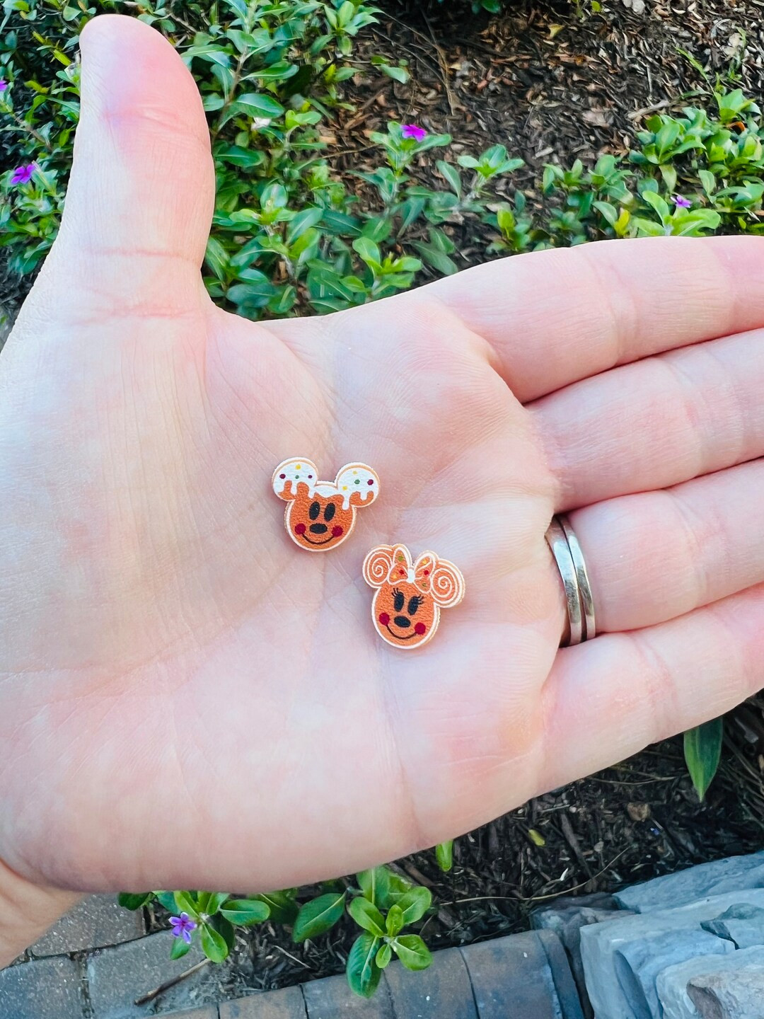 Ice Gingerbread Cookie Mouse Earrings/christmas/handmade to Order/stud Earrings/nickel Free/hypoa... | Etsy (US)