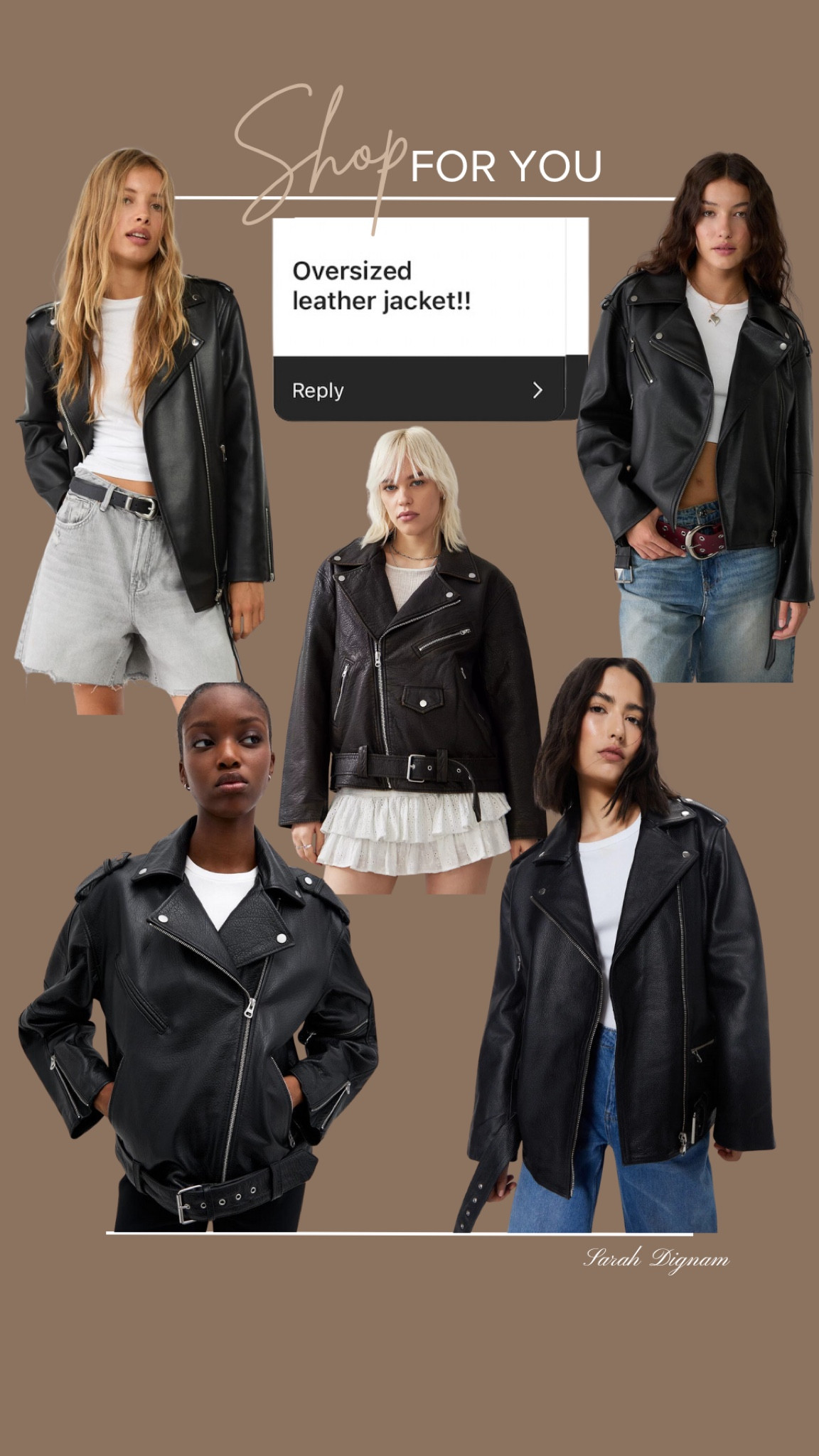 Oversized leather jacket 🖤 the one I have is honestly 3 years old and one of my most worn items in my wardrobe! I get sized L for an extraaaa oversized fit ✔️

#LTKautumn #LTKeurope #LTKstyletip