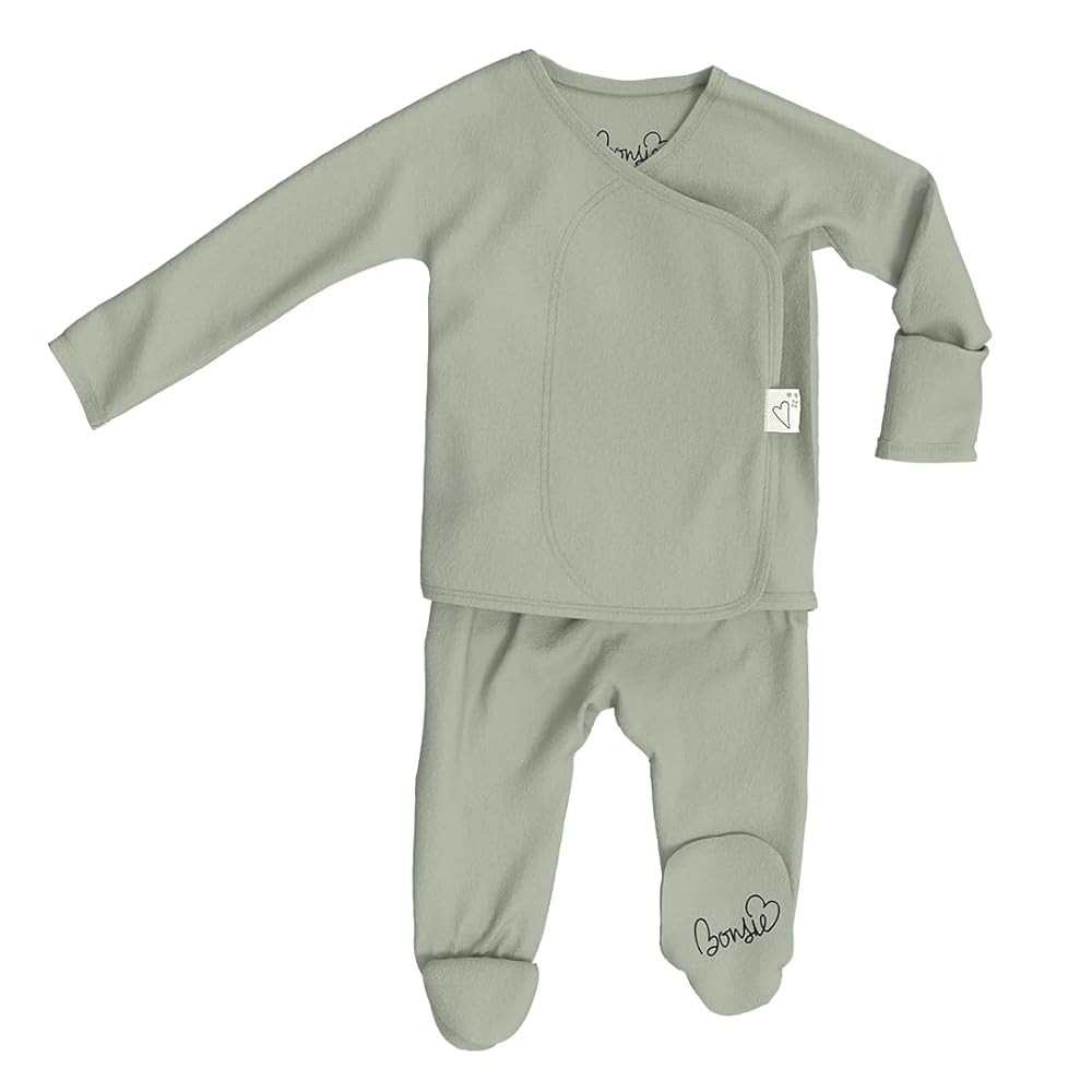 Bonsie Skin to Skin Babywear Footie - Green Baby Footed Bodysuit - Avocado | Amazon (US)