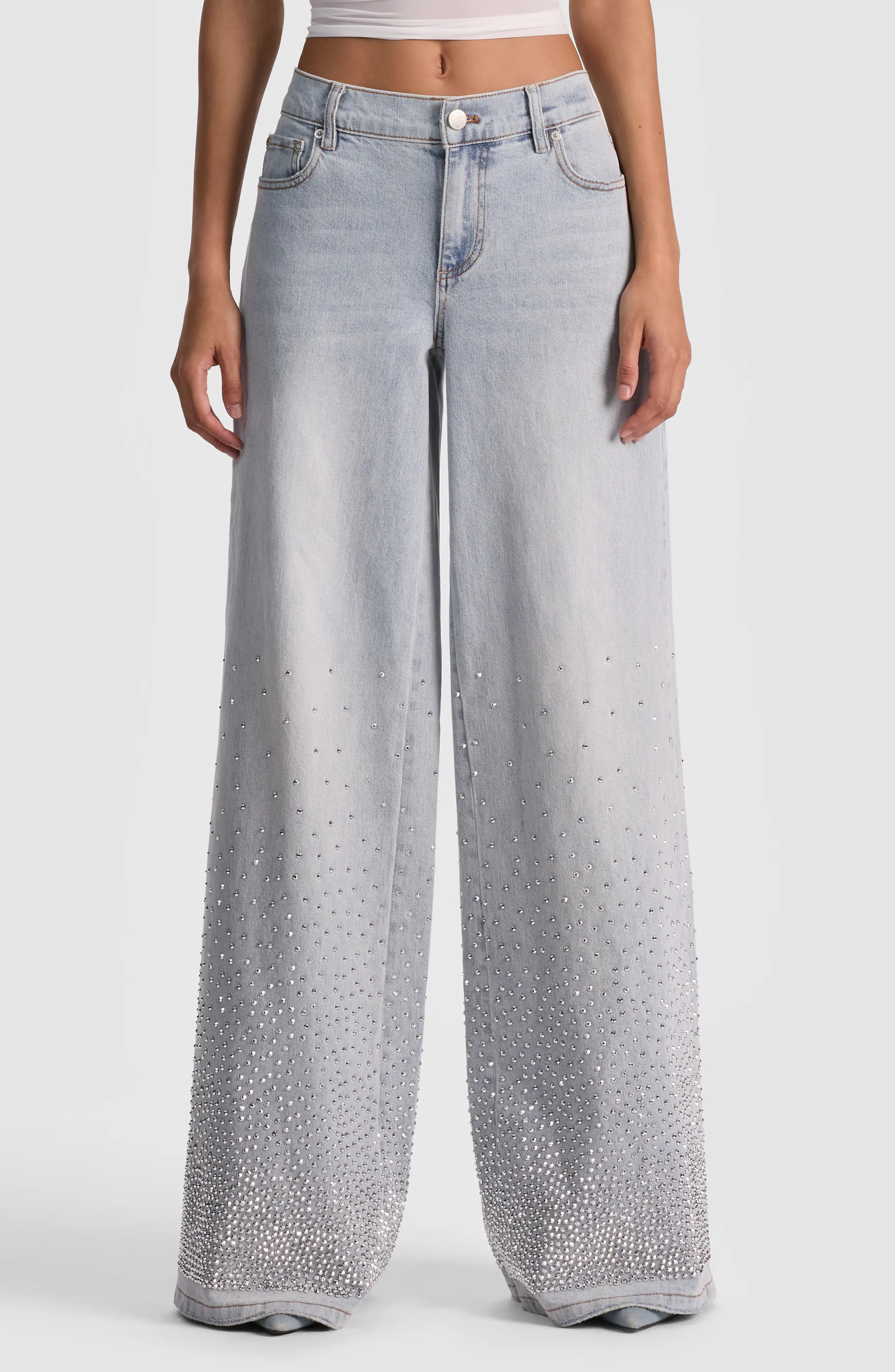 Amazing Stud Detail Baggy Wide Leg Jeans (Women) | Nordstromrack | Nordstrom Rack
