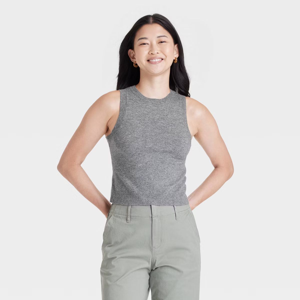 Women's Crewneck Cozy Knit Pullover Sweater Tank - A New Day™ | Target