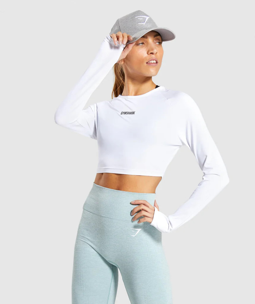 training long sleeve crop top | Gymshark