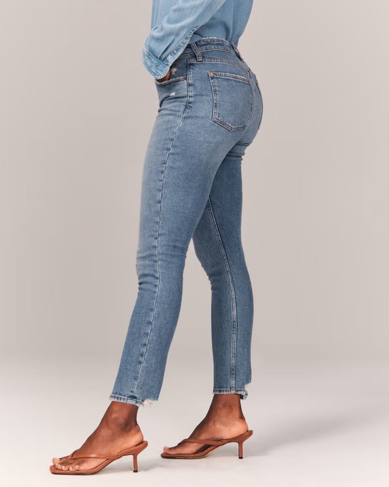 Women's Curve Love High Rise Skinny Jeans | Women's Bottoms | Abercrombie.com | Abercrombie & Fitch (US)