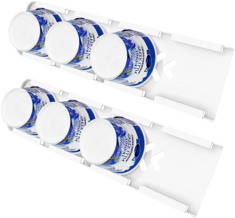 Sophico Yogurt Organizer for Fridge, 4 Capacity Yogurt Sliders for Refrigerator, Yogurt Holder wi... | Amazon (US)