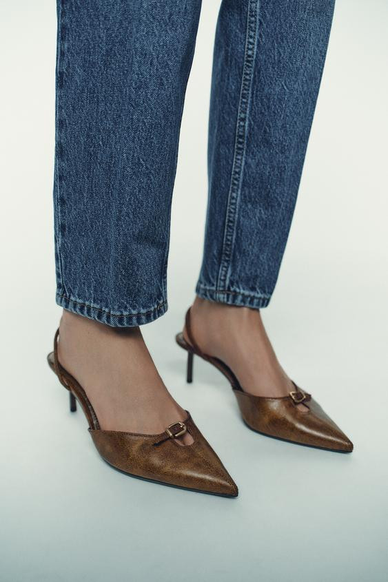BUCKLED SLINGBACK SHOE | Zara US