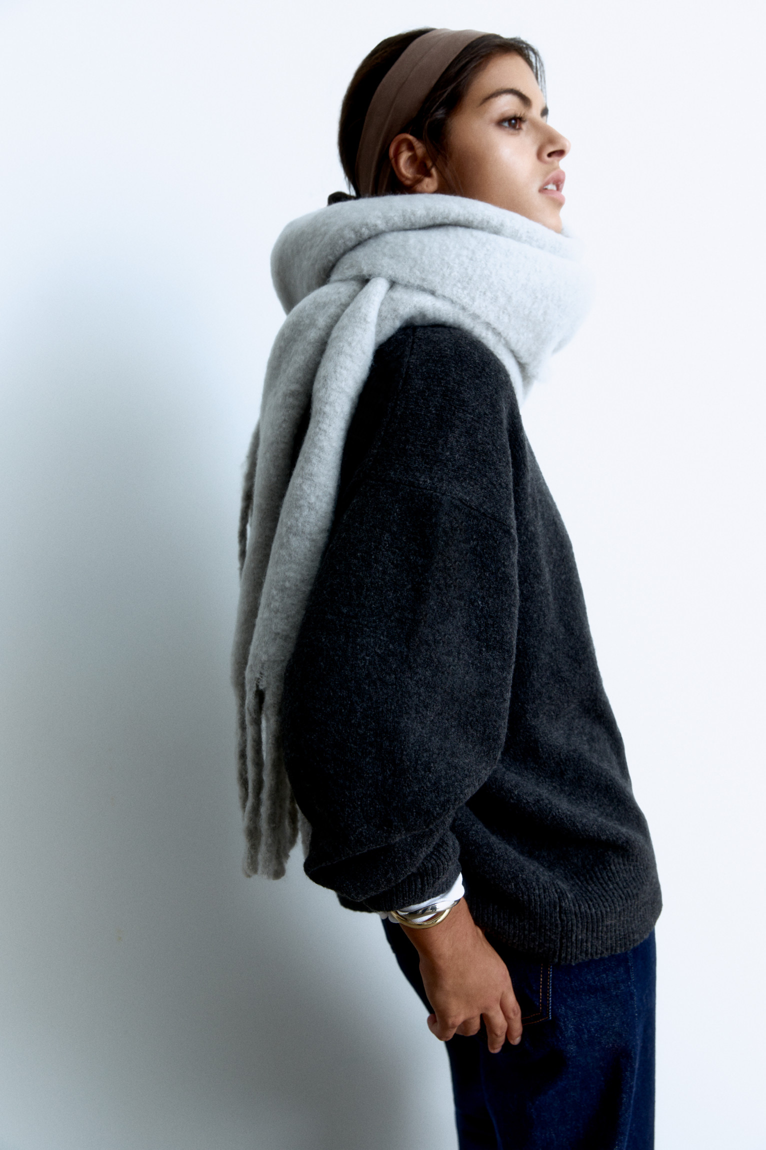 Basic knit scarf | PULL and BEAR UK