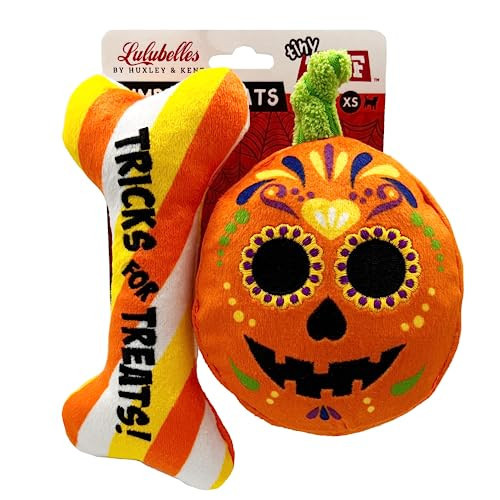 Huxley & Kent Tiny Tuff | Pumpkin Treats | Halloween Extra Tough Dog Toy for Small Dogs | 2-Pack Funny Dog Toy | Features Squeaker, Crinkle | Machine Washable | Amazon (US)