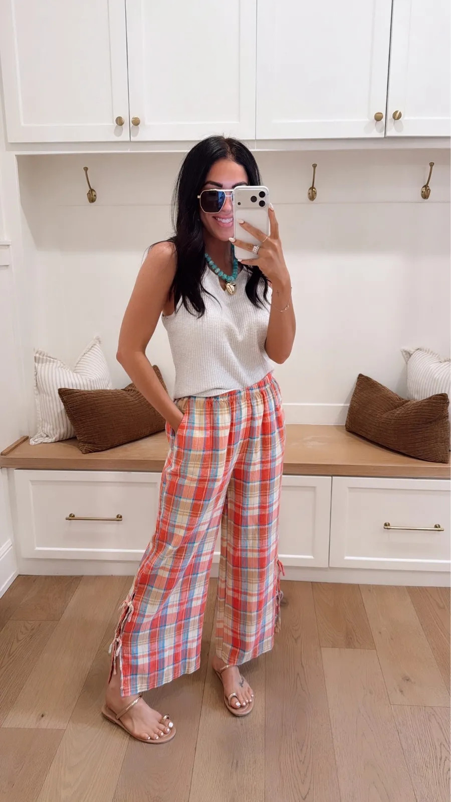 These pants from Kohl's 😍

plaid, summer outfits, casual outfits, gingham, katy roach, livingmybeststyle 

 #LTKootd