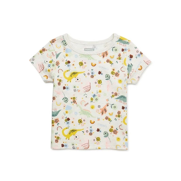Garanimals Baby Girl Short Sleeve Print T-Shirt, Sizes 0-24 Months | Walmart (US)