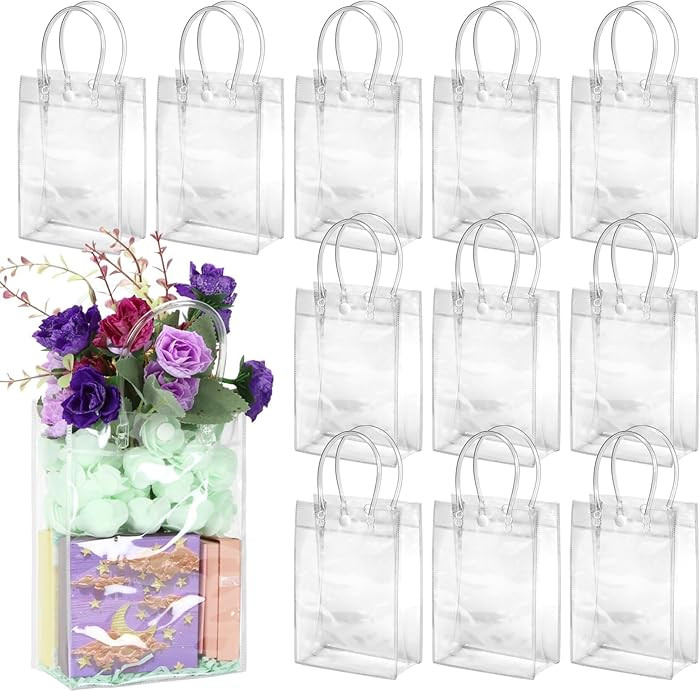 BadenBach 24 PCS Clear Plastic Gift Bags 5.1" x 7.5" x 2.8" | Amazon (US)