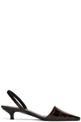 Brown Slingback Heels | SSENSE