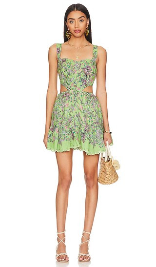 Rhea Mini Dress in Leaf Green | Revolve Clothing (Global)