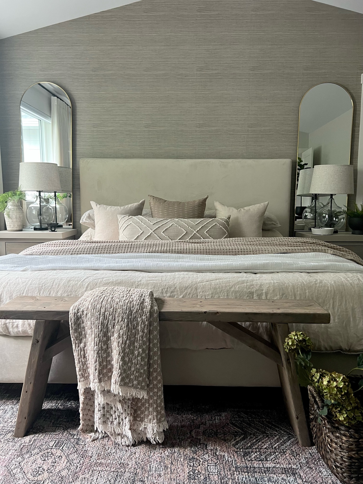 Current bedroom view. I recently added the mirrors over the nightstands, and I’m loving how they look! 
Bedroom styling 

#LTKFind #LTKhome #LTKGiftGuide