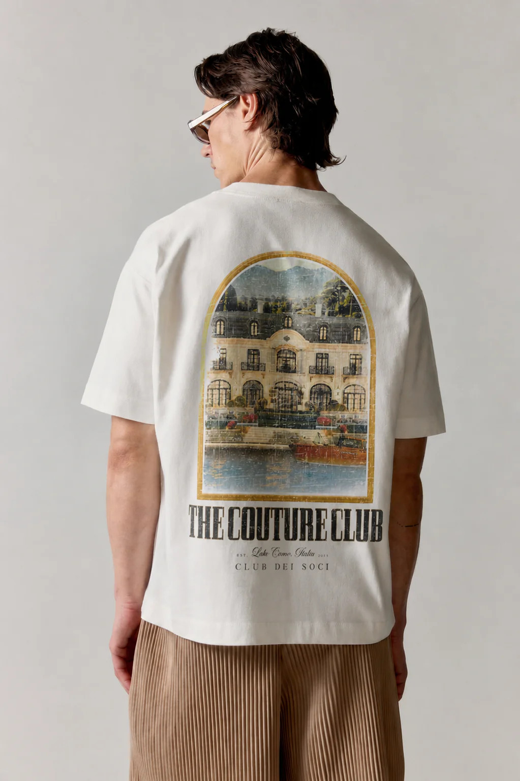 LAKE COMO GRAPHIC T-SHIRT - OFF WHITE | The Couture Club