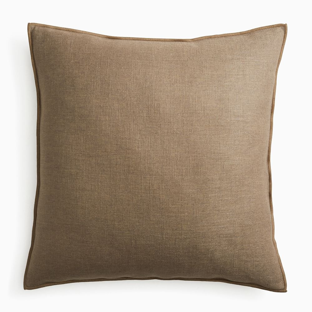 Classic Linen Pillow Cover - 24x24, Mocha | West Elm (US)