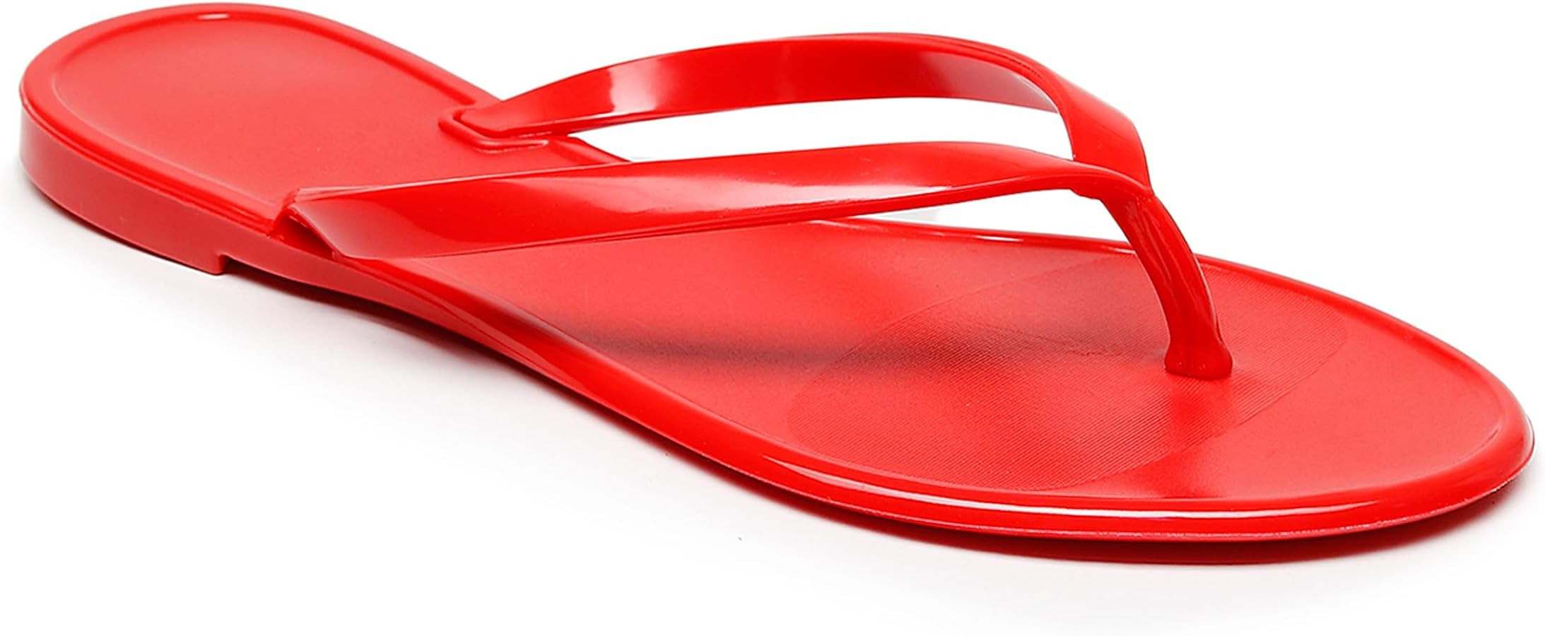 Womens Flip Flops Thong Sandals Jelly Shoes Flat for Ladies Slides Black Slippers Size 9 Slip On ... | Amazon (US)