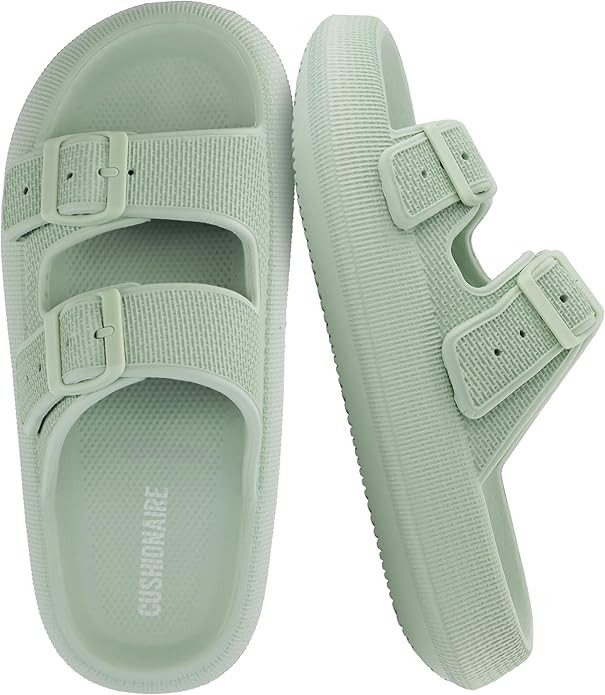 CUSHIONAIRE Fame Pillow Recovery Sandals for Women, Adjustable Double Buckle Waterproof EVA Cloud... | Amazon (US)