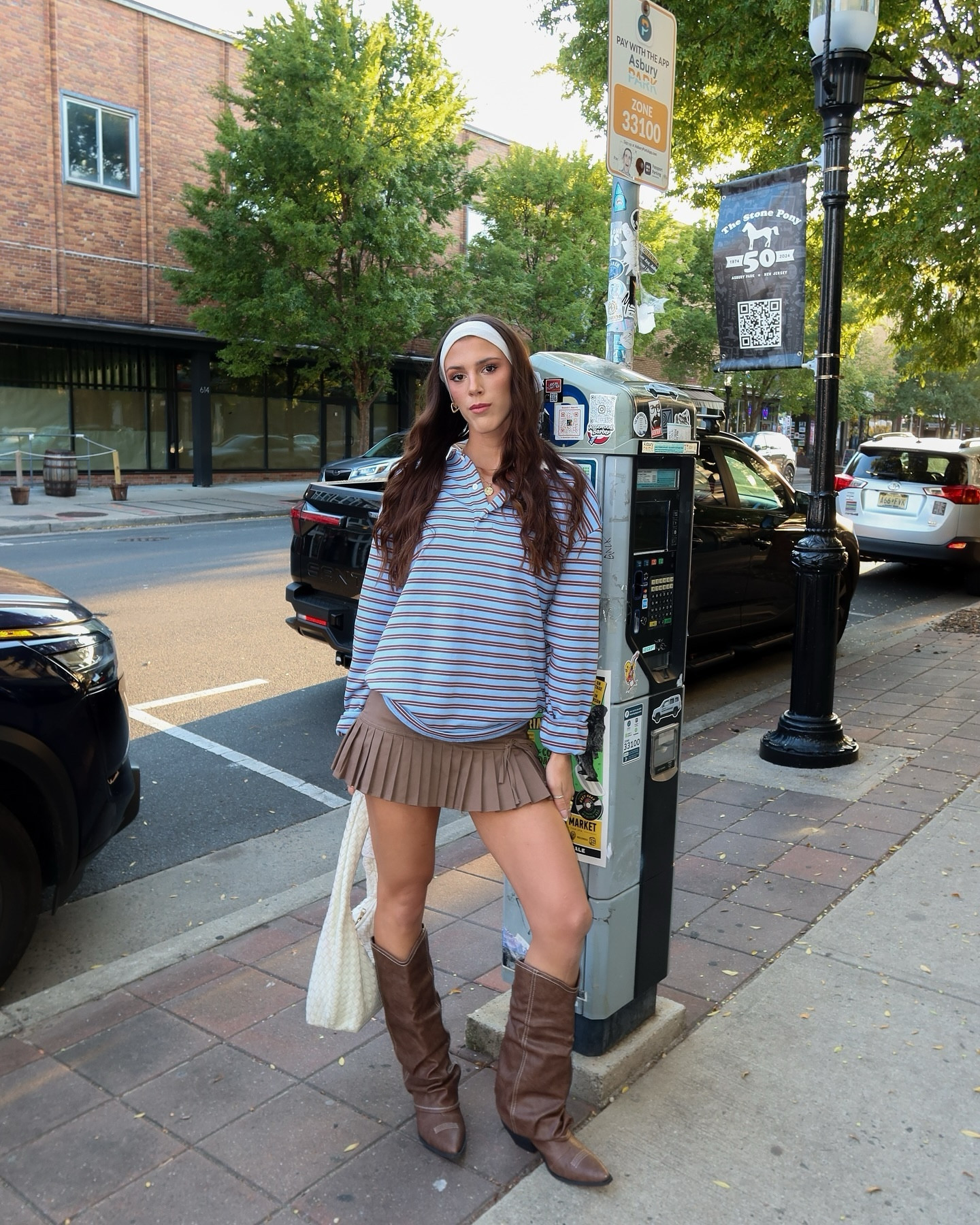 fit check🩵🍂 outfit gifted from @edikted / code: haleighwhitcraft10 #edikted #ediktedad 
•
•
effortless chic, pinterest aesthetic, style ideas, fashion blogger, girly vibes, trendy fashion, city girl, city chic, city outfit, aesthetic outfits, chic style, nyc style, nyc model, nj model, fall style, fall fashion, fall transitional style, sweater weather, chic fall style, western style, blue and brown, streetstyle