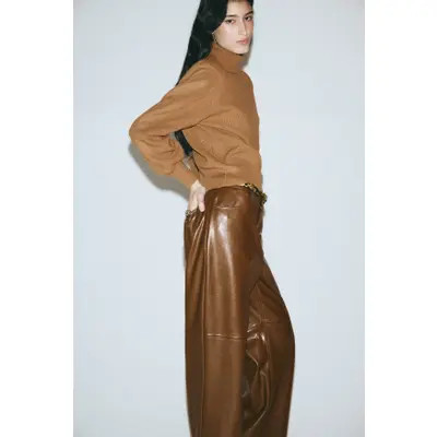 H&M Shoulder-pad Jumper in Brown at Nordstrom, Size Xx-Large | Nordstrom