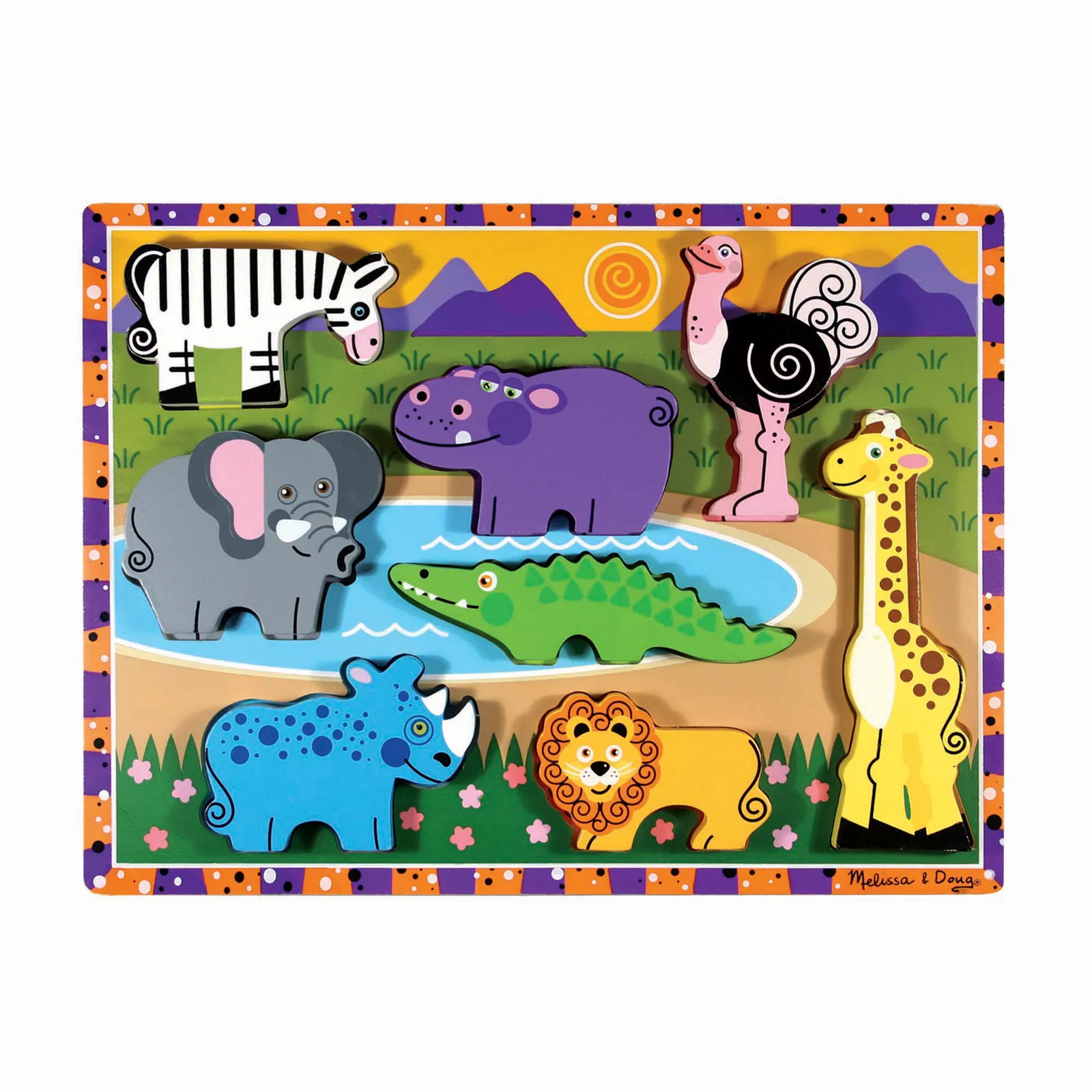 Melissa & Doug Safari Chunky Puzzle, Multicolor | Kohl's