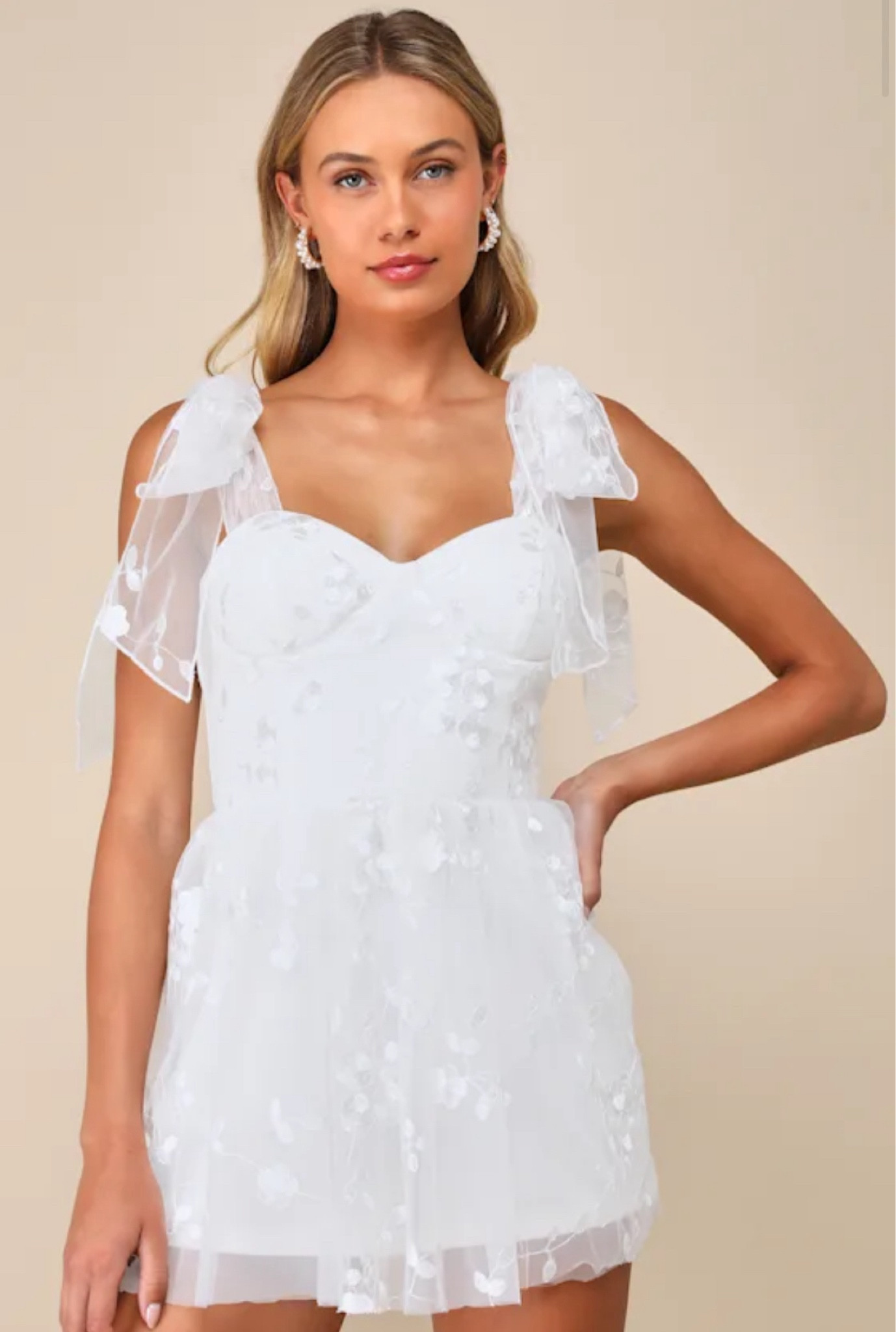 White mesh tie strap romper

#LTKFindsUnder100 #LTKWedding