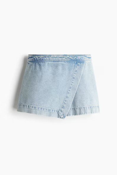 H & M - Wickelskort aus Denim - Blau - Damen | H&M (DE, AT, CH, NL, FI)