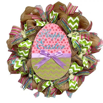 Easter Egg Wreath with bow | Wayfair North America