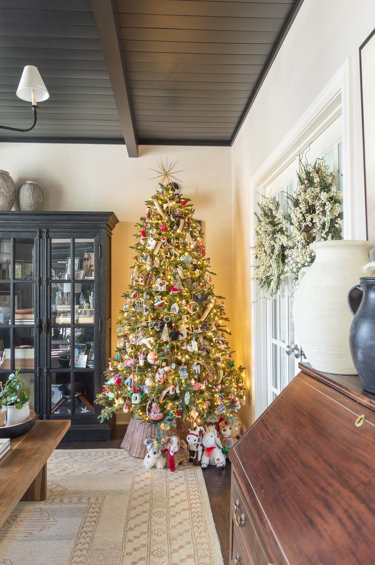 We always decorate our conversations room Christmas tree with memories and nostalgic ornaments. Each year at least one new ornament is added for each of us and often represents a favorite memory or event from the previous year. home decor Christmas decor living room decor nostalgia tree neutral area rug black shipload ceiling 

#LTKSeasonal #LTKStyleTip #LTKHome