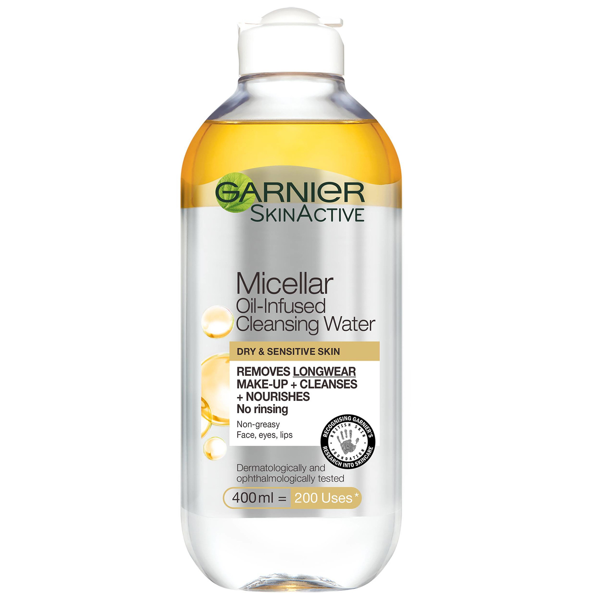 Garnier Micellar Water Oil Infused Facial Cleanser and Makeup Remover 400ml | Look Fantastic (UK)