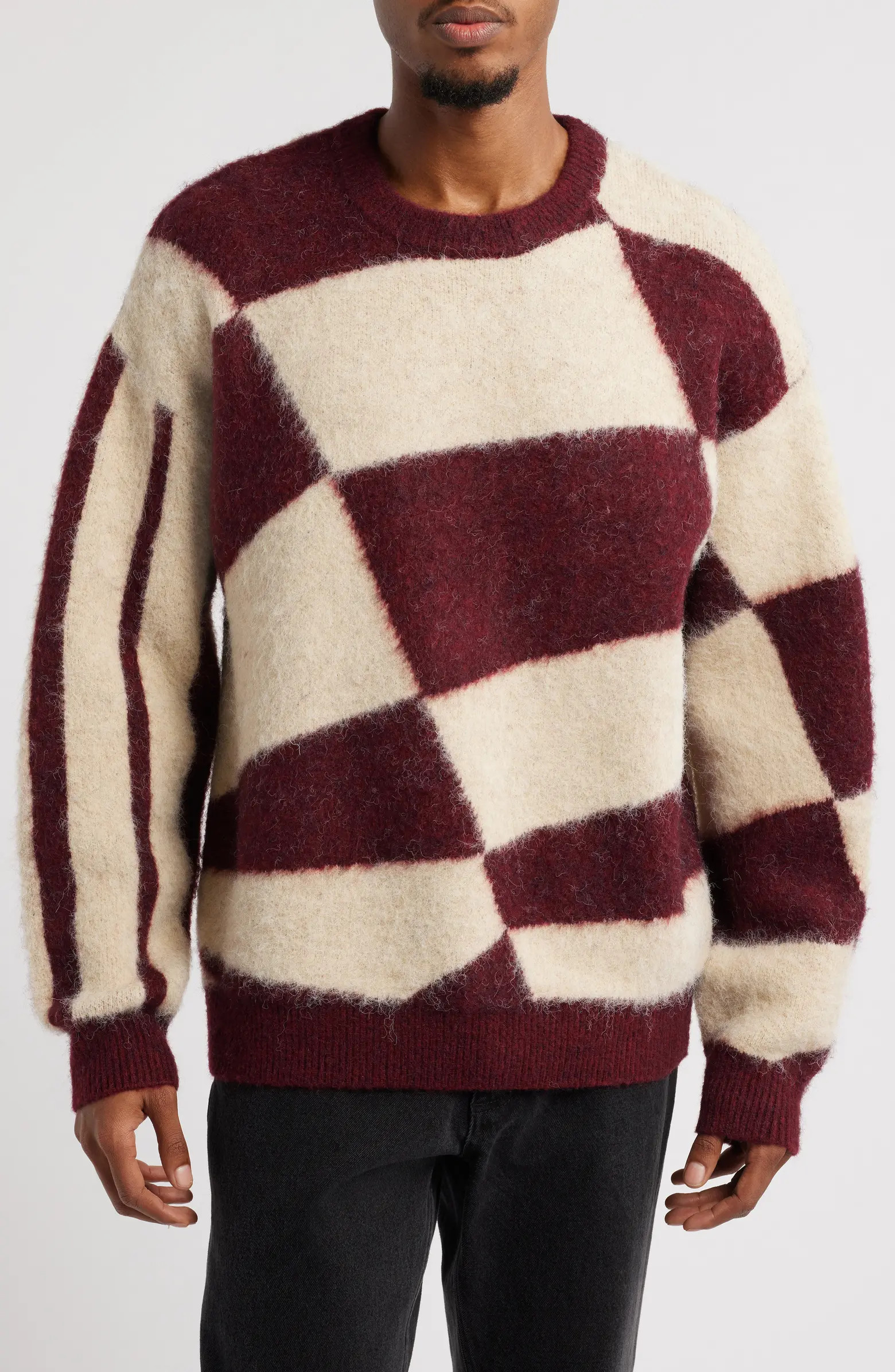 Asymmetric Colorblock Crewneck Sweater | Nordstrom