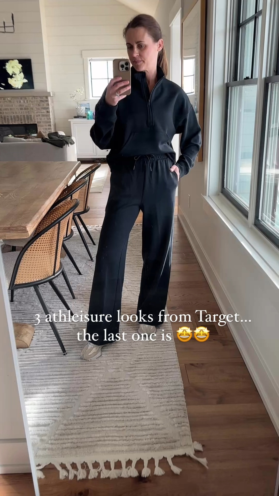 Black top size medium
Black pants size XS
Mocha jacket size small
Mocha pants size XS
Black tank size medium
Blue top size small
Blue leggings size small
 Blue sports bra size small (runs a touch small, I could’ve done medium too)

#LTKSeasonal #LTKOver40 #LTKActive