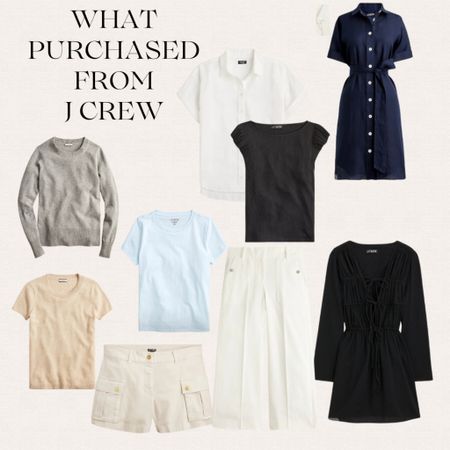 J crew 40- 50% off sale- some of the items I grabbed during the sale- only two items were not on sale- the cashmere sweater and tee but still had to grab- 

#LTKfindsunder50 #LTKstyletip #LTKsalealert