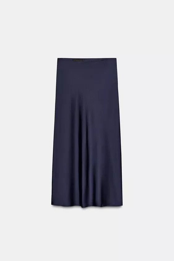 SATIN EFFECT MIDI SKIRT | Zara US
