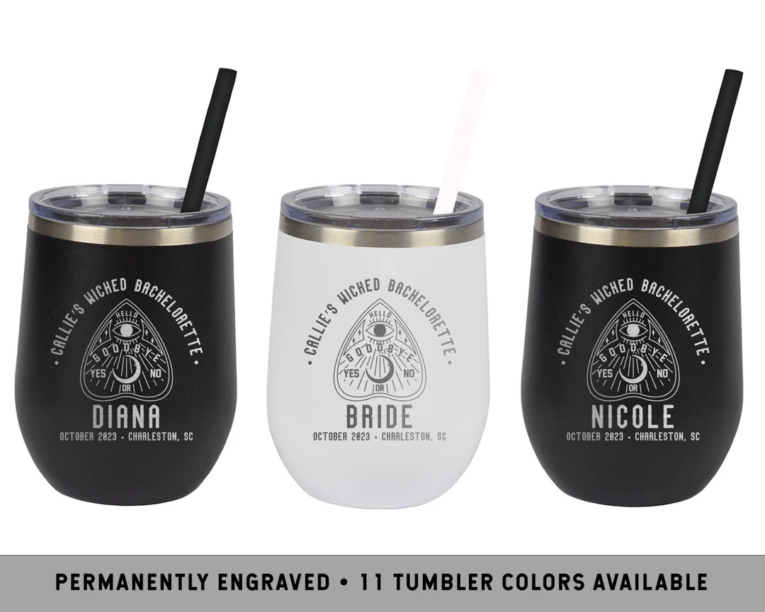 WICKED BACHELORETTE WINE Tumbler  Witch Wine Tumblers  Game - Etsy | Etsy (US)