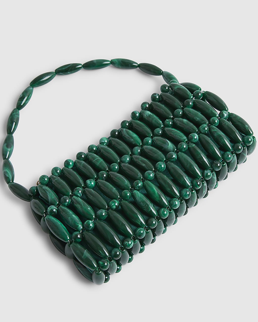 Green Beaded Clutch Bag | River Island UK & IE