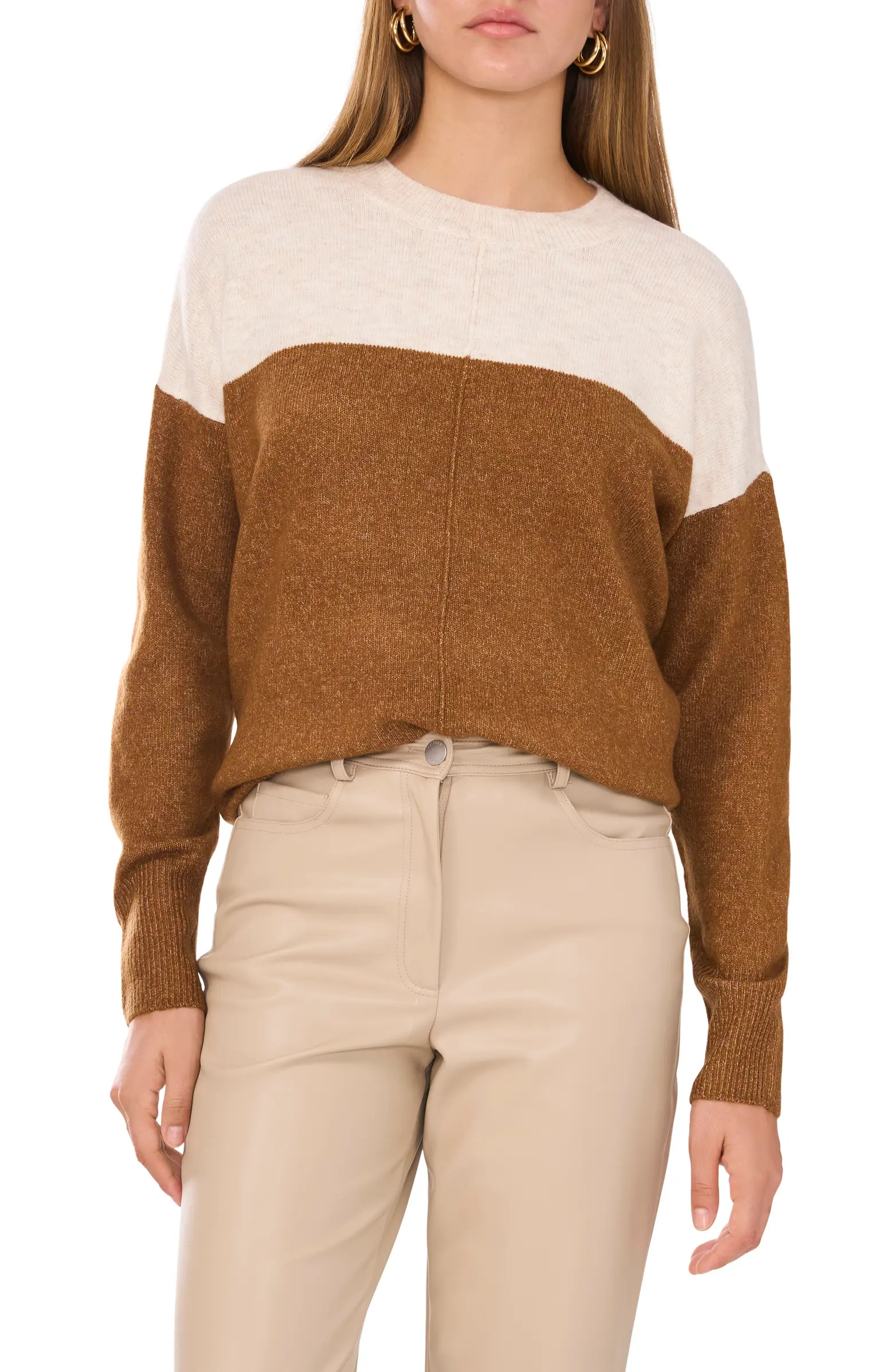 Extended Shoulder Colorblock Sweater | Nordstrom