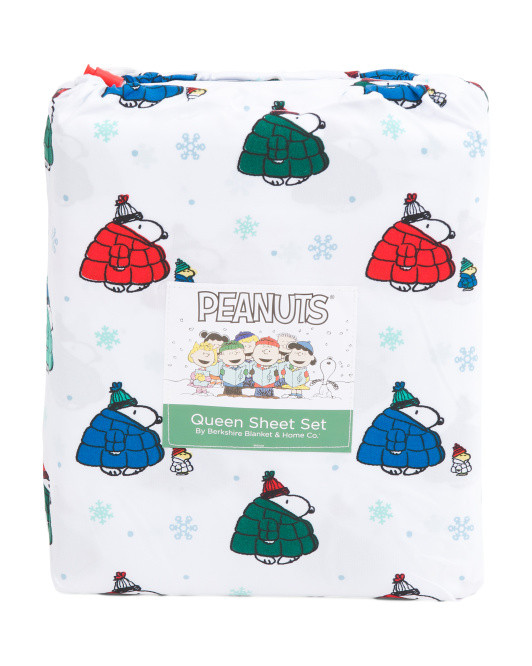 Snoopy Winter Puffer Sheet Set | TJ Maxx