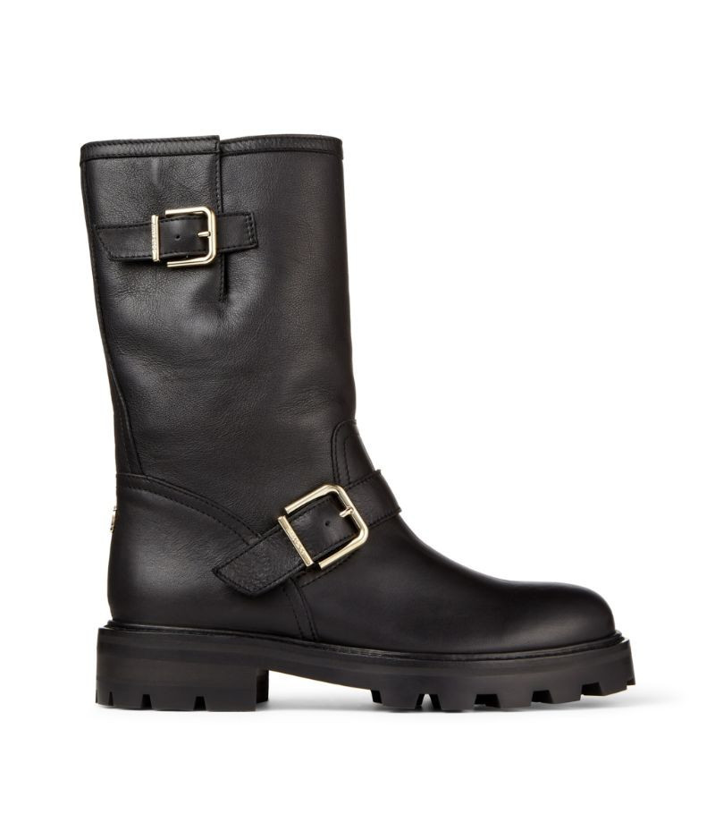 Jimmy Choo Leather Biker Boots | Harrods